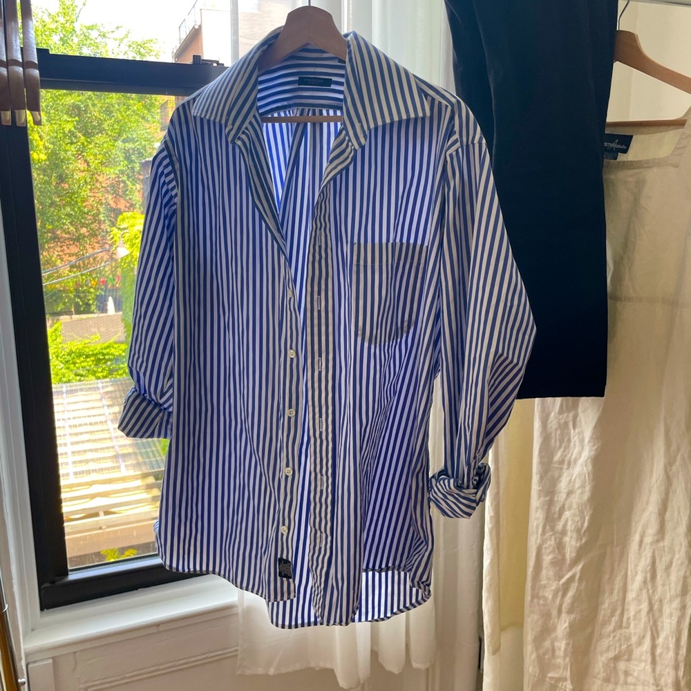 Burberry striped button up shirt